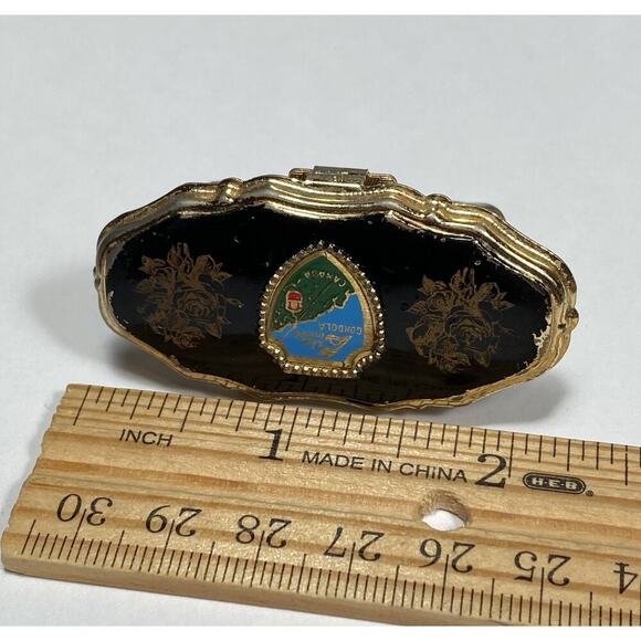 Vintage Lipstick Clip Ring with Mirror Canada Condola Souvenir Vintage - Picture 9 of 9